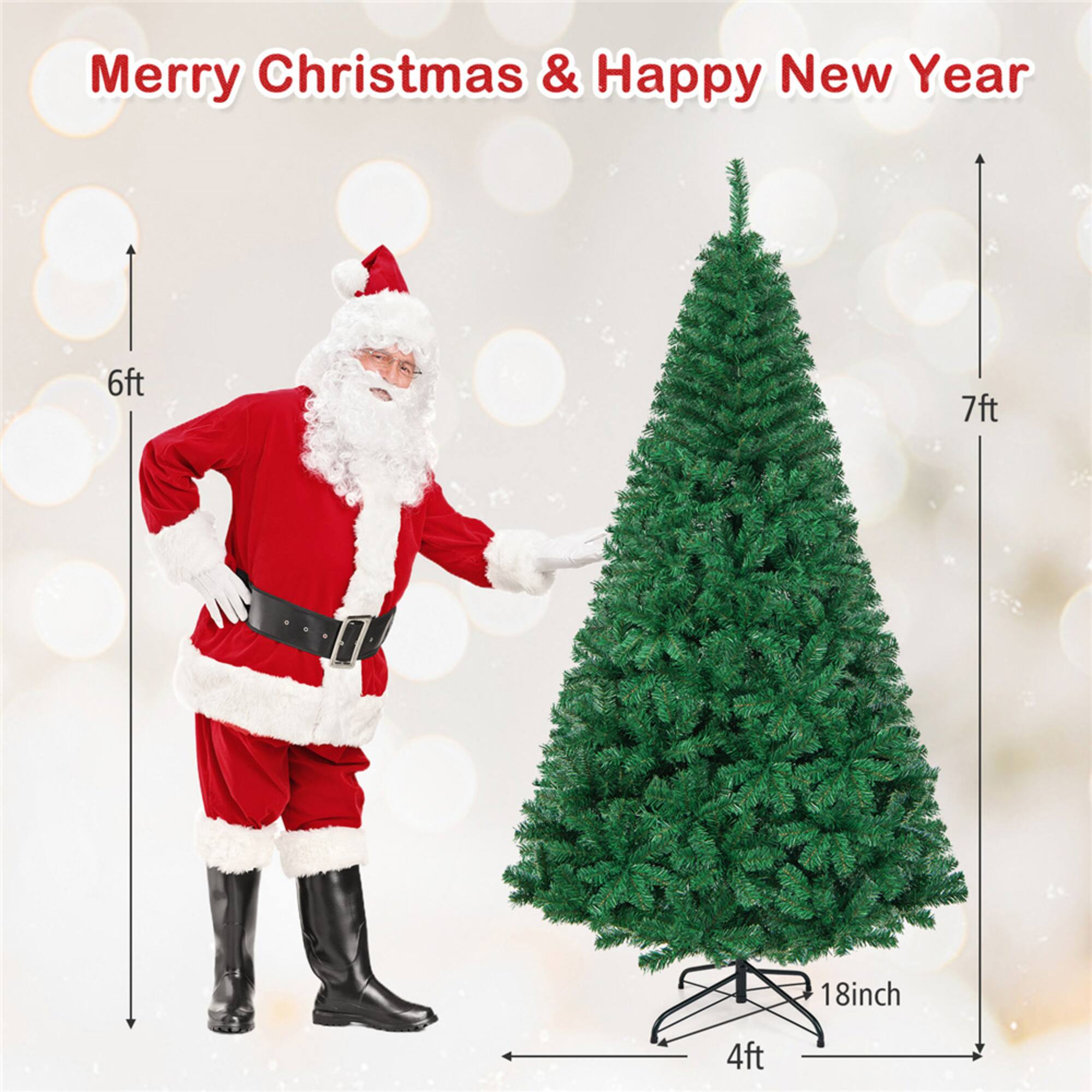Costway 7ft. Unlit Artificial Christmas Tree